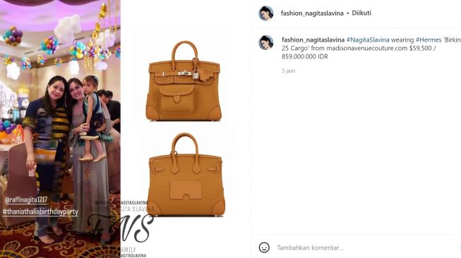 Tas Cokelat Nagita Slavina (instagram/fashion_nagitaslavina)