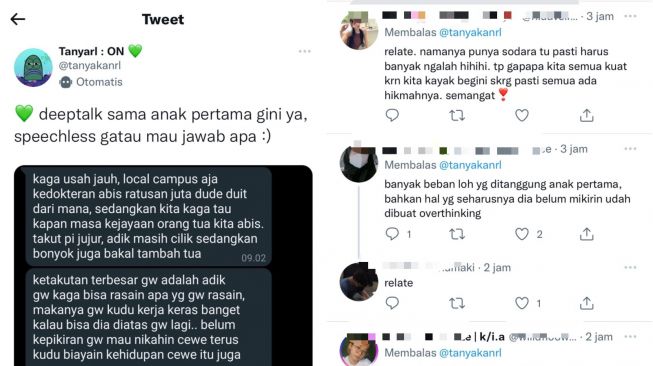 Viral Curhatan Jadi Anak Pertama Itu Beban, Takut Adik Tak Rasakan Masa Kejayaan Ortu, Warganet: Relate
