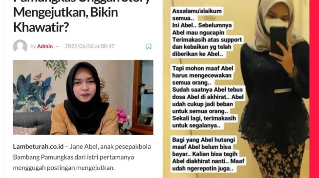 unggahan Jane Abel (Instagram/@lambe_turah)