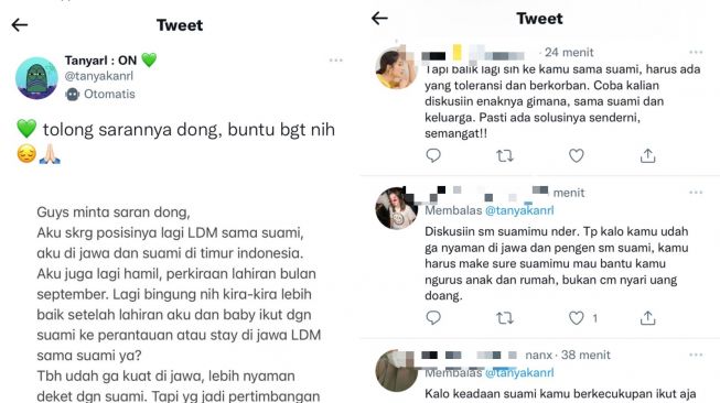 Jalani LDM dengan Suami, Wanita Ini Bingung Harus Tinggal di Mana Setelah Lahiran