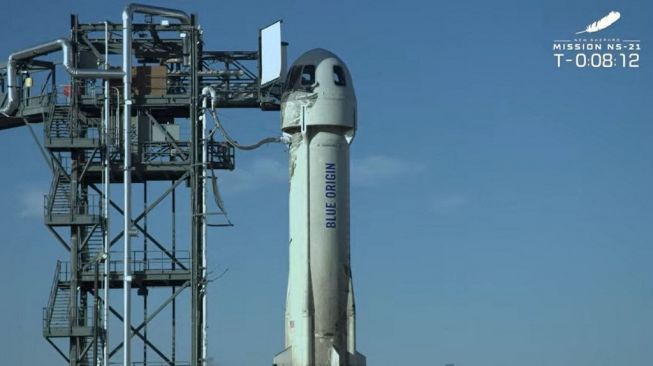 Roket New Shepard. [Handout/AFP/BLUE ORIGIN]