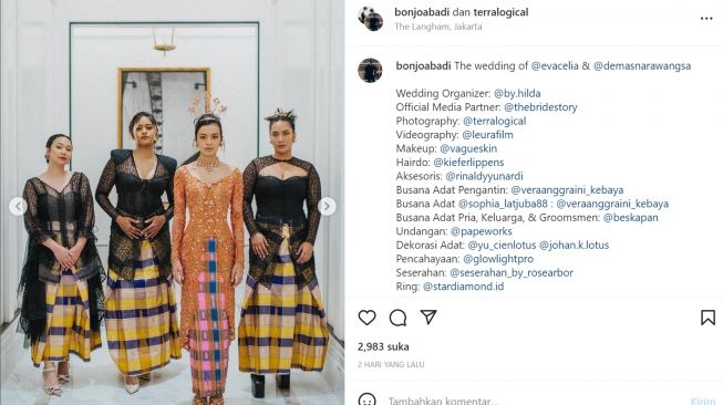 Eva Celia dan para bridesmaidnya (instagram/bonjoabadi)