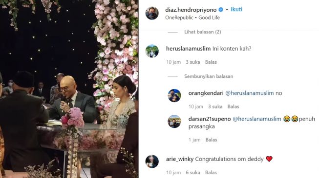 Tangkapan layar akun Instagram Diaz Hendropriyono