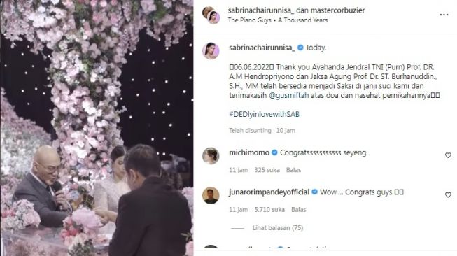 Unggahan Deddy Corbuzier [Instagram/mastercorbuzier]