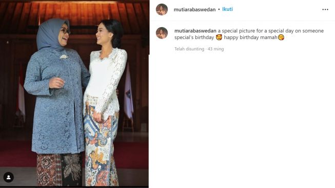 Mutiara Baswedan dalam balutan kebaya (instagram/mutiarabaswedan)