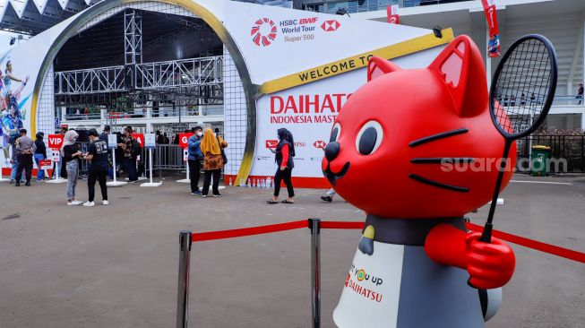 Suasana saat gelaran Indonesia Masters 2022 di Istora Senaya, Jakarta Pusat, Selasa (7/6/2022). [Suara.com/Alfian Winanto]