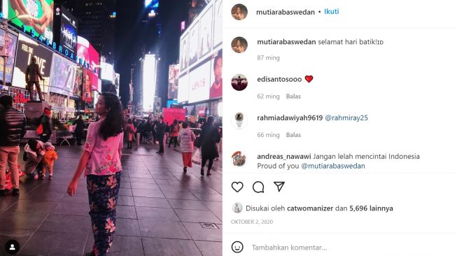 Mutiara Baswedan dalam balutan kebaya (instagram/mutiarabaswedan)