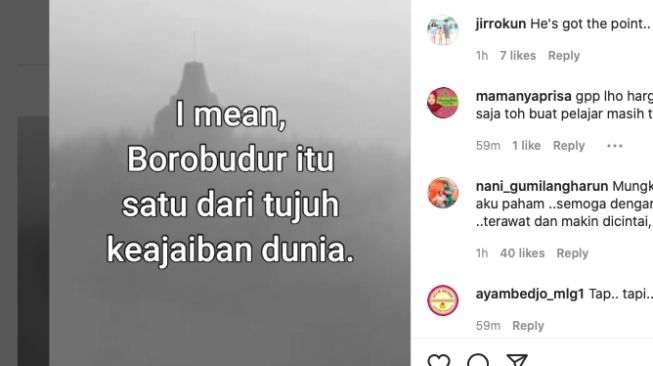 Netizen Ini Beberkan Alasan Tiket Naik ke Stupa Borobudur Mahal: Karena Selevel Piramida Mesir dan Tempat Ibadah