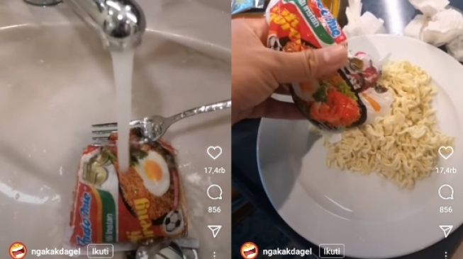 Pria Ini Masak Mi Instan dengan Cara Unik, Warganet Sampai Dibuat Heran