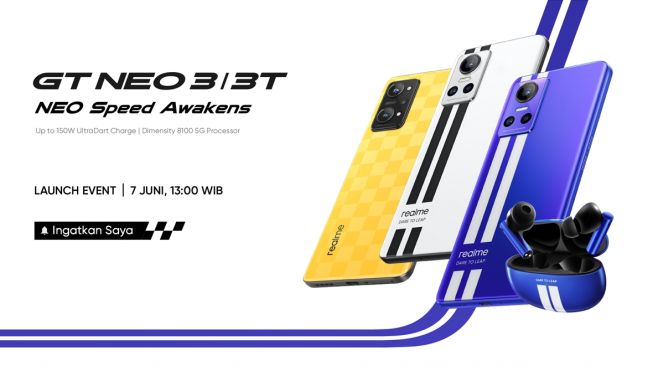 Bocoran Spesifikasi Realme GT Neo 3 dan GT Neo 3T, Meluncur di Indonesia Hari Ini