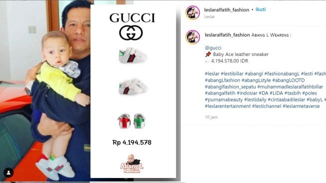 Sepatu Baby L yang harganya setara gaji PNS (instagram/leslaralfatih_fashion)