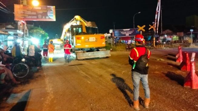 Pembangunan Rel Layang Dimulai, Satlantas Tempatkan Personel di Palang