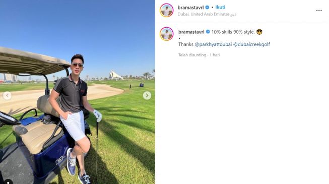 OOTD Verrel Bramasta saat liburan ke dubai (instagram/bramastavrl)