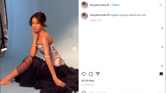 Foto: Bagikan Video Pemotretan, Keisya Levronka Dibilang Mirip Artis Korea (instagram/keisyalevronka)