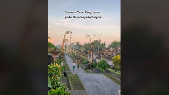 Bagikan Momen Perayaan Hari Raya Galungan di Desa Penglipuran, Netizen: Suasananya Bikin Adem