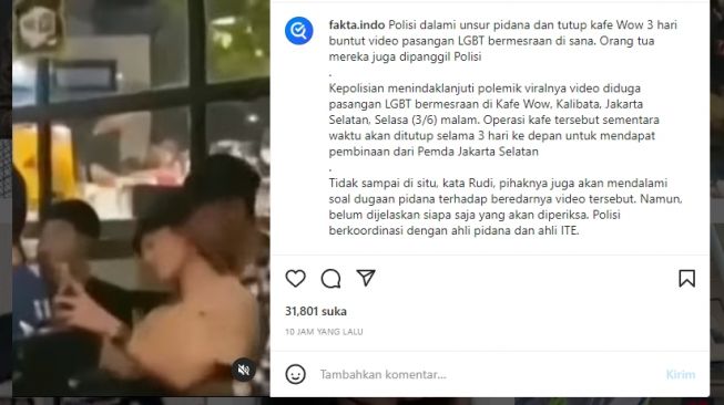 Diduga Homoseksual, Video Sekelompok Pemuda Bermesraan di Sebuah Kafe Viral, Warganet: Amit-amit