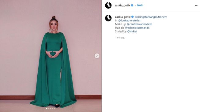 Gaya Busana Zaskia Gotik pamerkan baby bumpnya (instagram/bramastavrl)