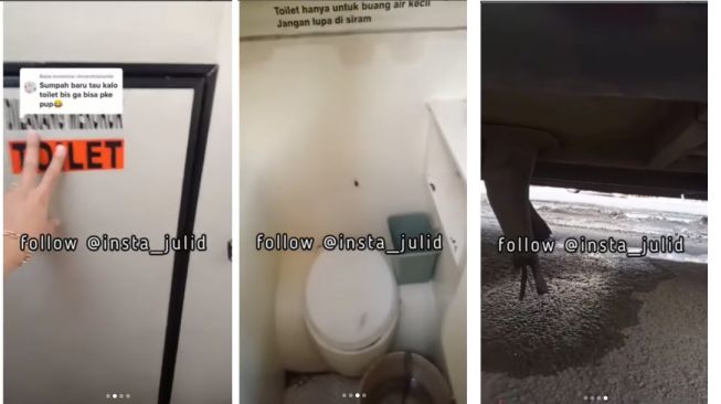 Cara kerja toilet di dalam bus (Instagram)