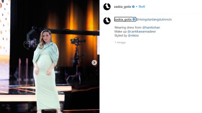 Gaya Busana Zaskia Gotik pamerkan baby bumpnya (instagram/bramastavrl)