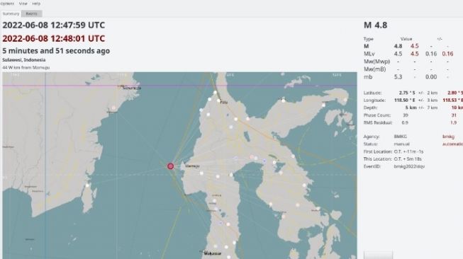 Sesar Penyebab Gempa Mamuju Belum Terpetakan