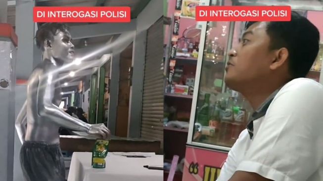 Viral Video Pengakuan Manusia Silver dapat Rp100 Ribu Per Jam, Warganet: Pak Polisi Besok Resign, Join Silverman