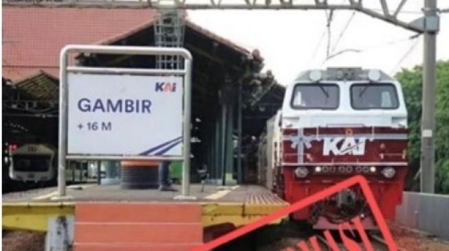 Cek Fakta Stasiun Gambir Pensiun Layani Perjalanan Kereta Api Jarak