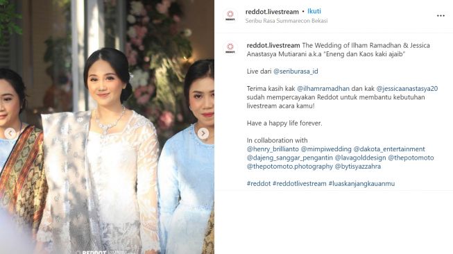 Kebaya Jessica Anastasya saat akad (instagram/reddot.livestream)