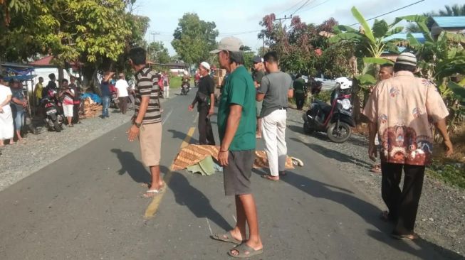 Laka Maut di Ruas Jalan Utama Penghubung Marabahan-Banjarmasin, 2 Pengendara Motor Tewas di Lokasi