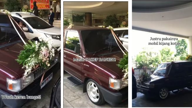 Kijang Kotak jadi pilihan pengantin untuk dijadikan mobil utama (Instagram)