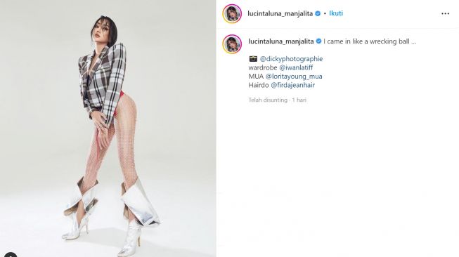 Photoshoot Lucinta Luna dengan baju seksi (instagram/lucintaluna_manjalita)