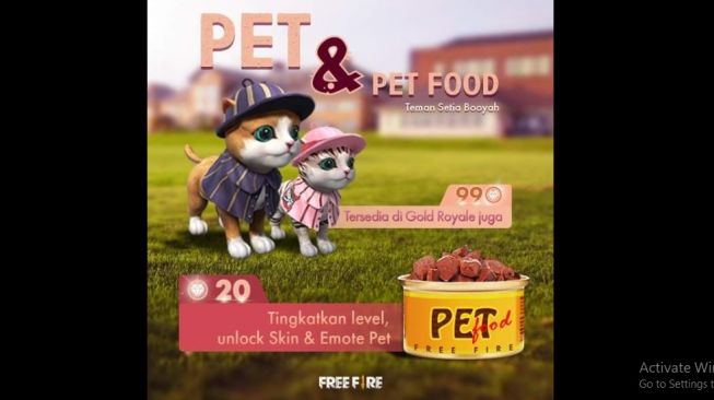 Gratis Pet Food, Tukarkan Kode Redeem FF 9 Juni 2022