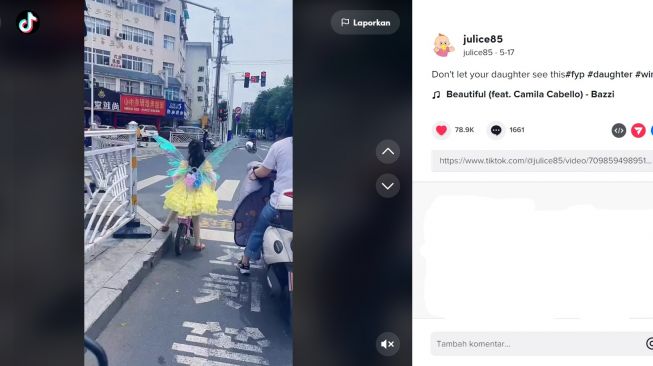 Foto: Kenakan Baju ala Peri Negeri Dongeng, Jangan Sampai Anak Perempuanmu Melihat Ini (tiktok/julice85)