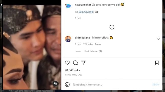 Ngakak! Saat Disuruh Pose Cipika-Cipiki, Pengantin Ini Lakukan Hal Konyol