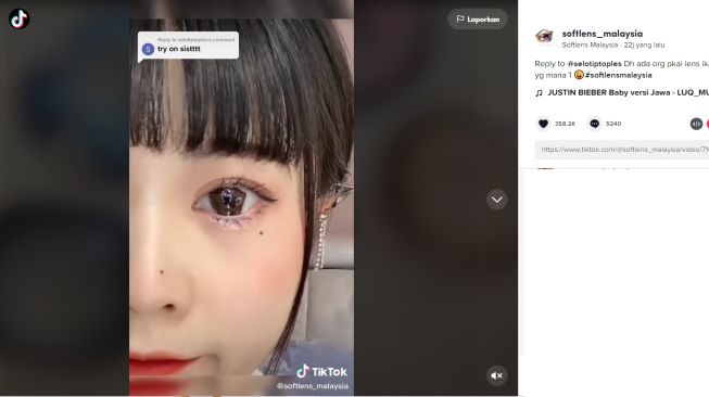 Bentuk softlens bintang (tiktok/softlens_malaysia)