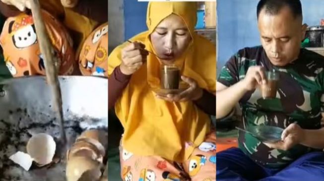 Nyeleneh! Wanita Ini Bikin Kopi Pakai Cangkang Telur, Warganet Ketar-ketir