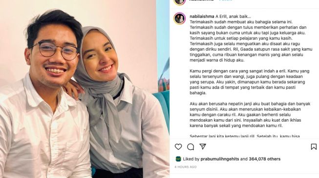 Eril dan kekasih Nabila Ishma Nurhabibah [instagram]