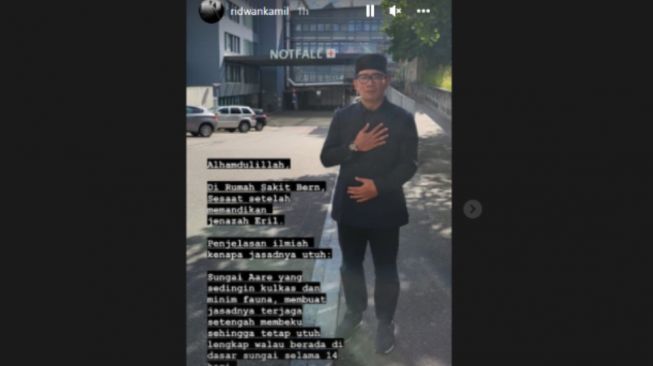 Jasad Eril Tetap Utuh di Sungai Aare, Ridwan Kamil Beri Penjelasan Ilmiah