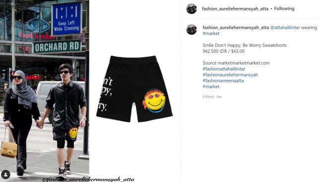 Atta Halilintar jalan-jalan dengan kenakan kolor yang harganya bikin warganet melongo (Instagram/fashion_aureliehermansyah_atta)