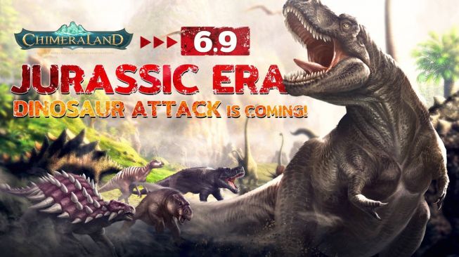 Event Chimeraland, Jurassic Era - Dinosaur Attack. [Tencent]