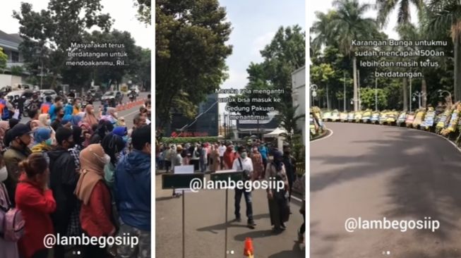 Warga padati Gedung Pakuan untuk ikut mendoakan anak Ridwan Kamil, Emmeril Kahn Mumtadz atau Eril. (Instagram/@lambegosiip)