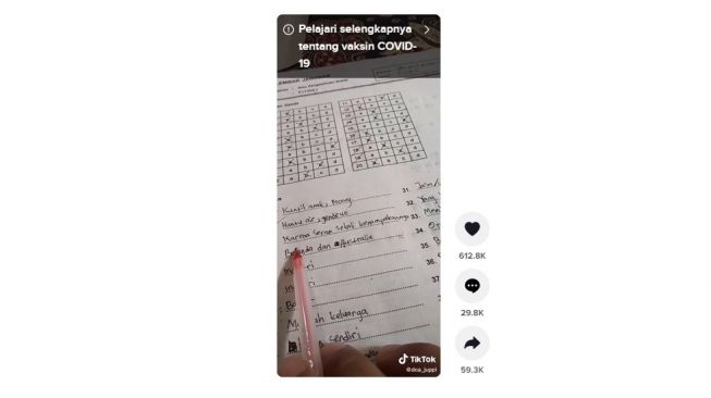 Jawaban soal murid SD di luar dugaan. [TikTok]