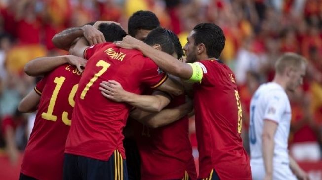 Hasil UEFA Nations League: Taklukkan Ceko 2-0, Spanyol ke Puncak Klasemen