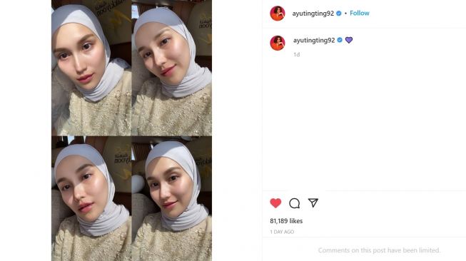 Foto: Pamer Potret Selfie Kenakan Hijab, Ayu Ting Ting Panen Pujian (instagram/ayutingting)