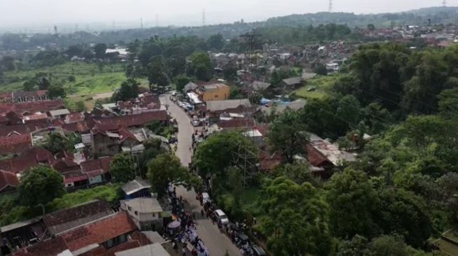 Foto-Foto Suasana Pemakaman Eril dari Udara di Cimaung Bandung. (Humas Pemprov Jabar)