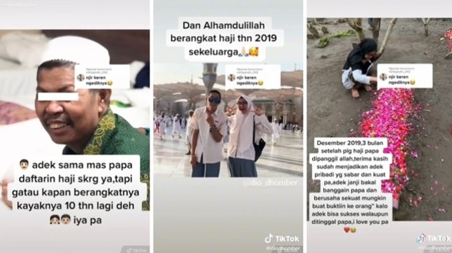 Kisah di balik konten viral pemuda berseragam SMA berkeliling di Kota Makkah. (TikTok/@diodhomber)