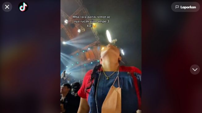 Tiga Kali Gagal Hentikan Hujan Pas Konser, Warganet Sebut Remote Mbak Rara Rusak: Batrenya Habis