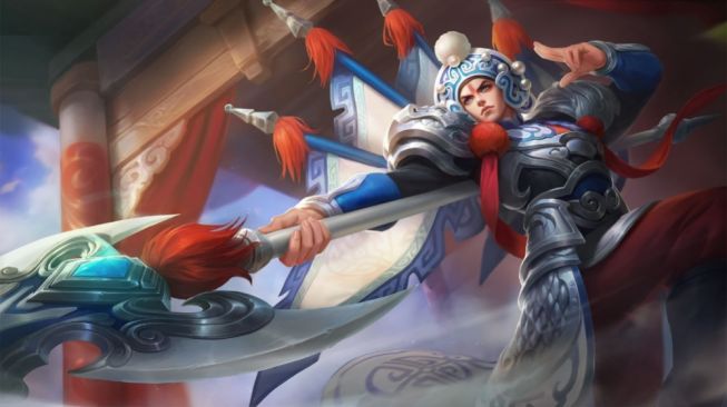 Ilustrasi Skin Hero Zilong : Changbanpo Commander (Mobile Legends)