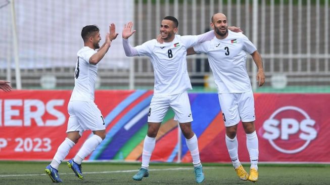 Palestina membantu timnas Indonesia untuk lolos dari Kualifikasi Piala Asia 2023. (footballpalestine.com)