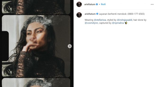 Ariel Tatum pamer foto sensual dengan gaya merokok (Instagram/arieltatum)
