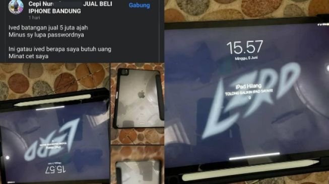 Ngaku Lupa Password saat Jual iPad di Media Sosial, Warganet Ini Keciduk Jual Barang Hasil Curian